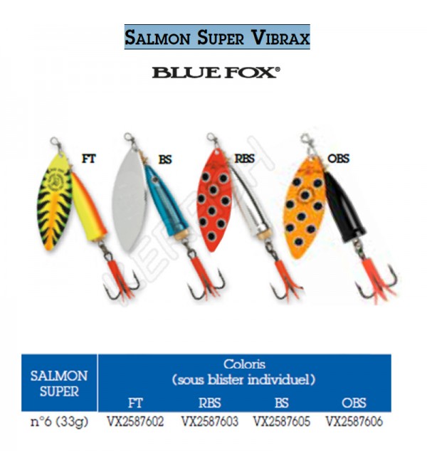 Cuiller Salmon Super Vibrax BLUEFOX Couleur BS
