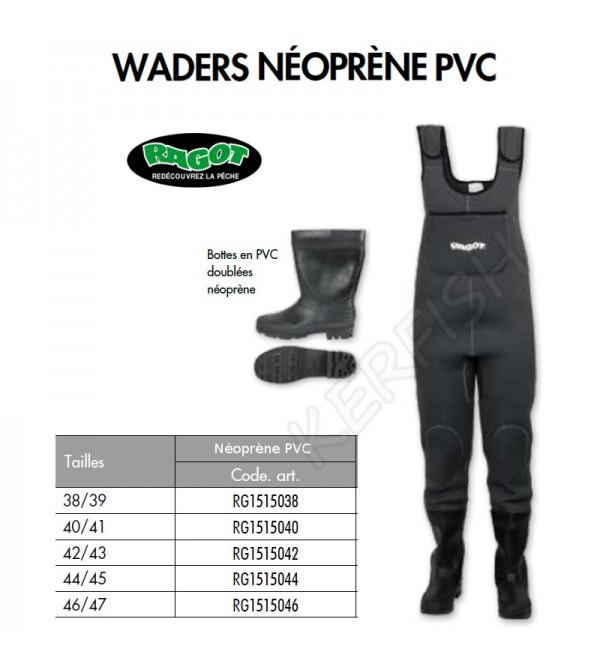 WADERS NÉOPRÈNE PVC RAGOT Pointure 38/39