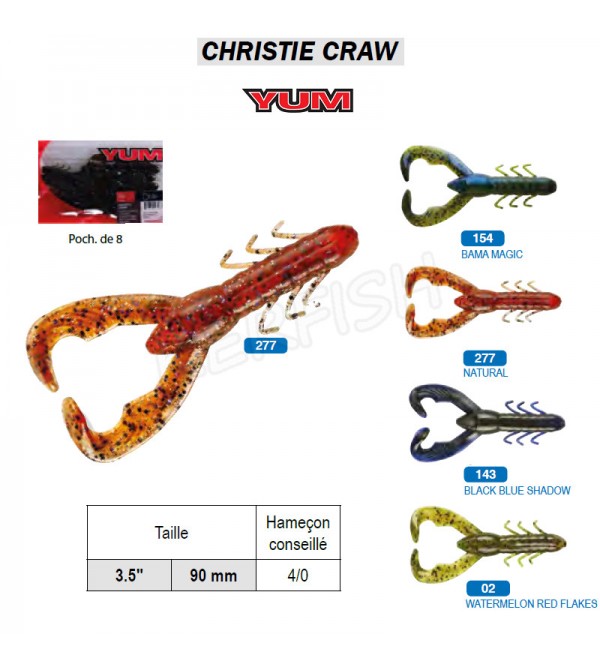 CHRISTIE CRAW YUM Couleur Natural