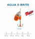 AGLIA E-BRITE MEPPS : Taille:1 / 3.5 g, Couleur:Argent Orange