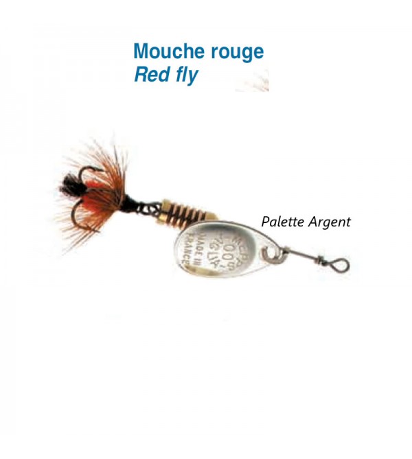 Cuiller Mepps Aglia Points Rouges Argent (4,5g - n°2 - A l'unité