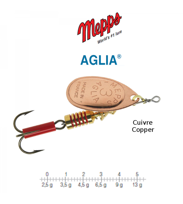 Mepp's Aglia Spinnköder - Gold, Silber, Schwarz, Kupfer In Verschiedenen Größen